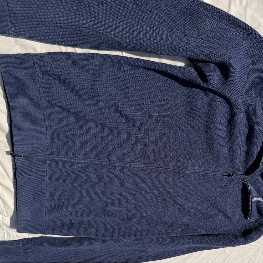 Michael Kors Men's Navy Full-Zip Knit Sweater
